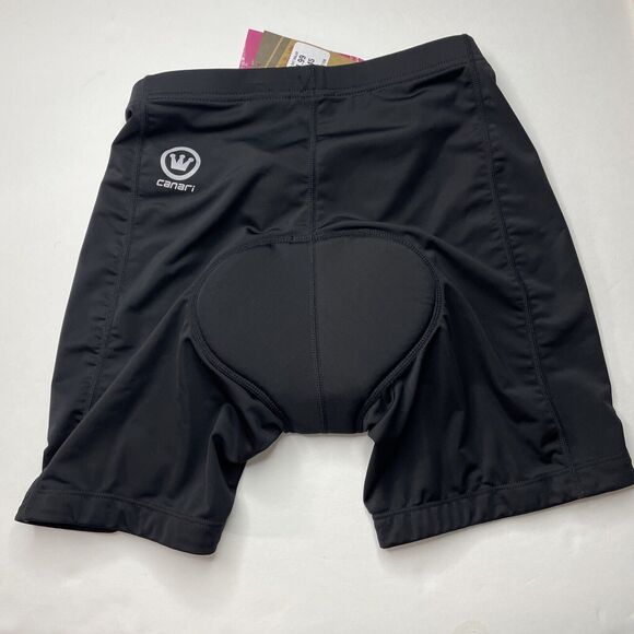 Canari Cycling Shorts Padded Woman’s Size Small S Black Compression Bike NWT - Picture 2 of 10